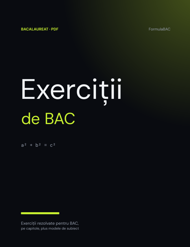 Coperta cărții Exerciții de BAC