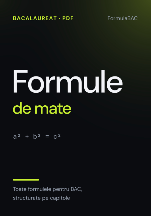 Coperta cărții Formule de mate